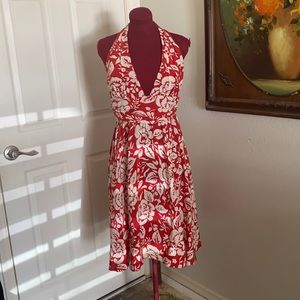 Vintage 1950’s style silk halter dress